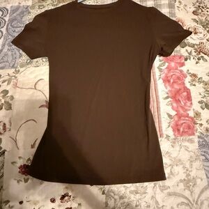 SKIMS Chocolate Brown Short Sleeve Tee